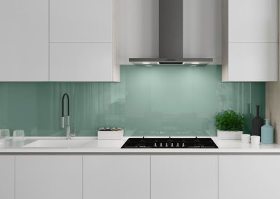 Sage Green kitchen splashback colour Elegance collection